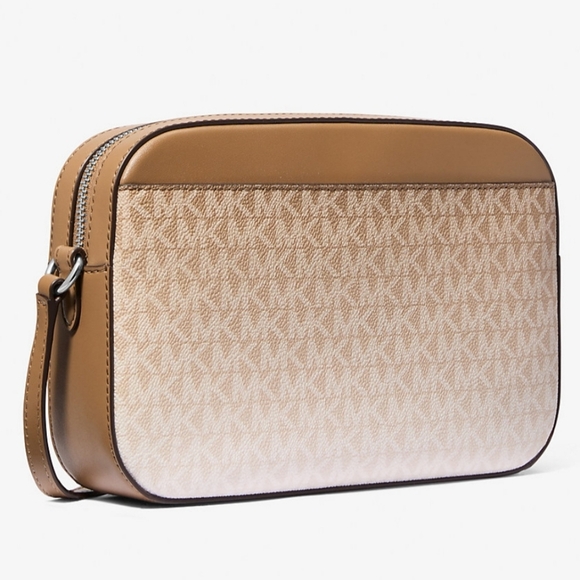 Michael Kors Jet Set Large Ombre Signature Logo Crossbody Bag: Husk, NWT - Picture 4 of 4